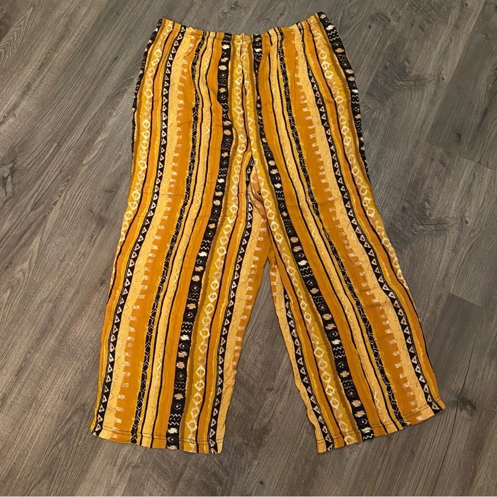 Vintage Jessie harem loose wide leg pants boho 100% Rayon made in Canada - Picture 3 of 13